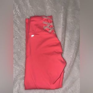 Fabletics leggings- coral, size small